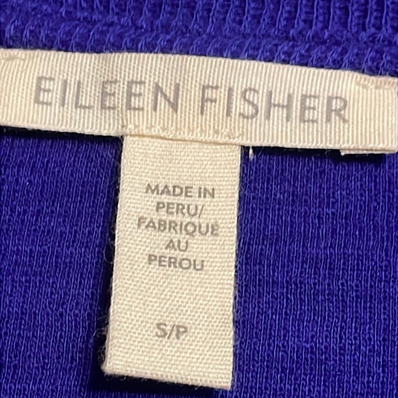 Eileen Fisher Stunning Royal Blue short waisted Boxy Tunic. Size S/P - Picture 3 of 9